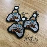 Issa Mood Bernie - Embroidered Keychain
